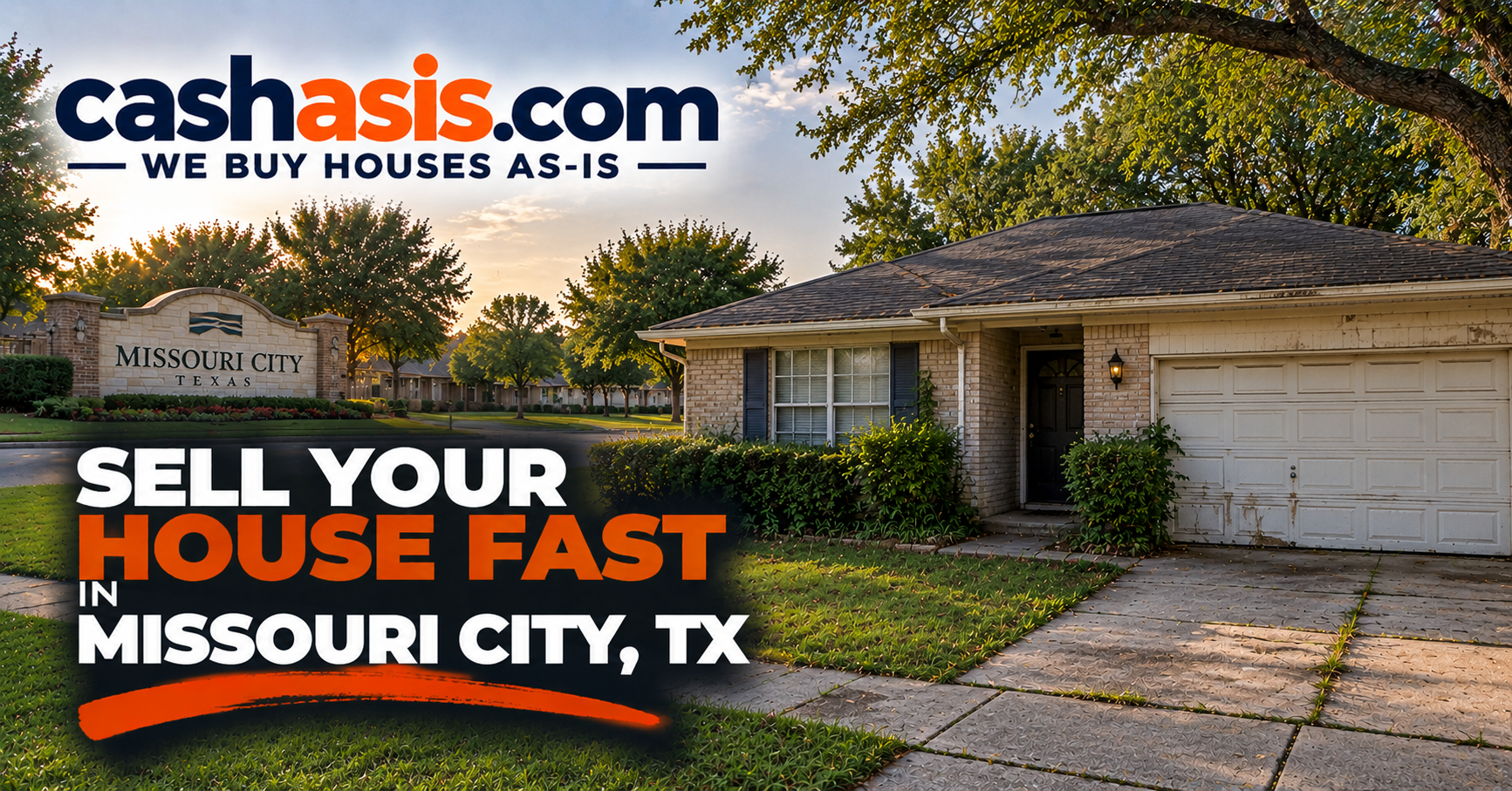 Sell your house fast in Missouri City, Texas with CashAsIs